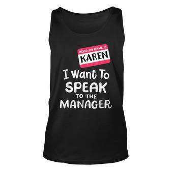 Hello I'm Karen I Want To Speak To Manager Halloween Tank Top - Monsterry