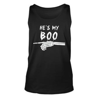 Hes My Boo Matching Halloween Costumes For Couples Halloween Tank Top | Mazezy