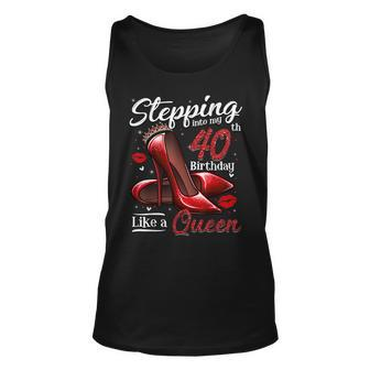 High Heels Stepping Into My 40Th Birthday 40 And Fabulous Unisex Tank Top | Mazezy