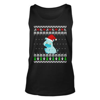 Hippo Ugly Christmas Sweater Tank Top - Monsterry CA