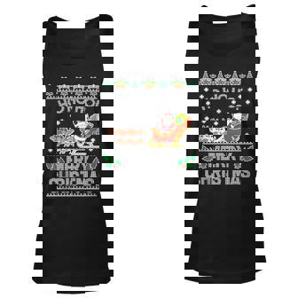 Hohoho Merry Christmas Ugly Christmas Sweater Tank Top | Mazezy