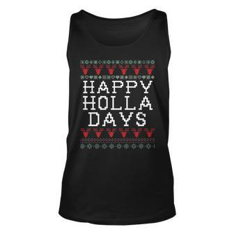 Holla Days Holiday Ugly Christmas Sweater Tank Top - Monsterry DE