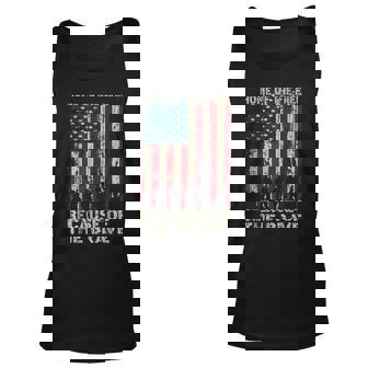 Home Of The Free Because Of The Brave American Flag Unisex Tank Top - Monsterry