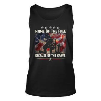 Home Of The Free Because Of The Brave Proud Veterans Day 174 Unisex Tank Top - Monsterry CA