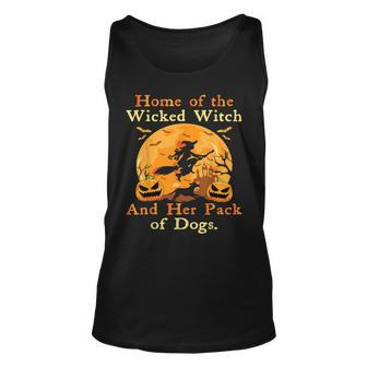 Home Of The Wicked Witch And Her Pack Of Dog Halloween Tank Top - Seseable