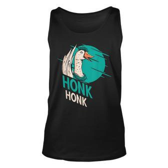 Honk Honk Silly Goose On The Loose Goose Humor Pun Unisex Tank Top | Mazezy