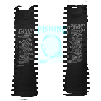 Hooked For Life Reel Addiction Funny Fishing Unisex Tank Top | Mazezy