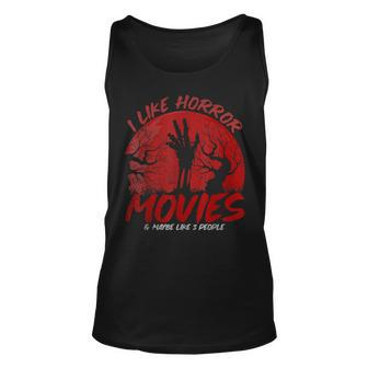 I Like Horror Movies And Maybe Like 3 People Movies Tank Top | Mazezy