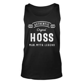 Hoss Name Gift Authentic Hoss Unisex Tank Top - Seseable
