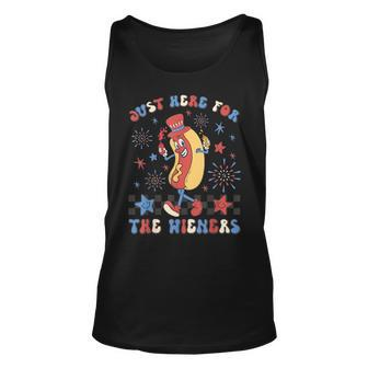 Hot Dog Im Just Here For The Wieners 4Th Of July Unisex Tank Top | Mazezy