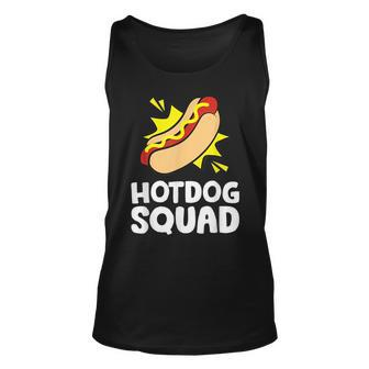Hotdog Lover Team Hot Dog Funny Hotdog Squad Unisex Tank Top | Mazezy