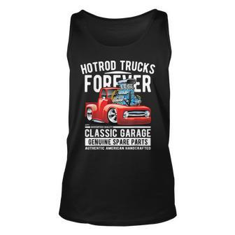 Hotrod Trucks Forever Cartoon Classic Truck Design Unisex Tank Top | Mazezy