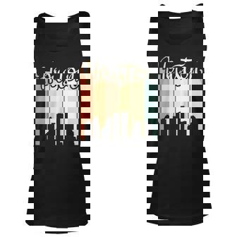 Houston - City Pride - Colorful Retro Skyline Silhouette Unisex Tank Top | Mazezy