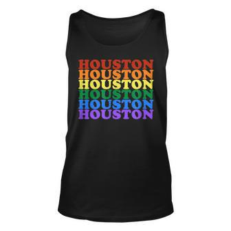 Houston Pride Lgbt Parade Texas Tx Flag Lgbtq Unisex Tank Top | Mazezy