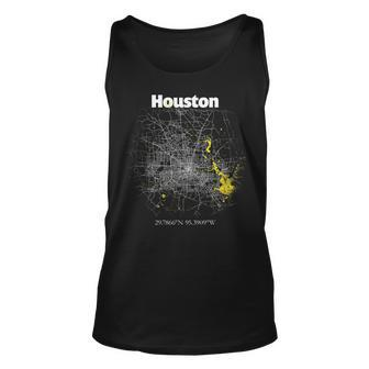Houston Texas Street Map Hometown Pride Souvenir Unisex Tank Top | Mazezy