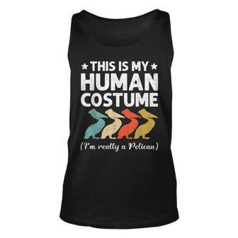 This Is My Human Costume Im Really Pelican Halloween Halloween Tank Top | Mazezy
