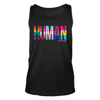 Human Lgbtq Pride Ally Equality Bi Bisexual Trans And Queer Unisex Tank Top - Seseable