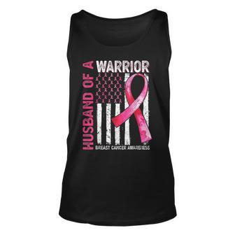 Husband Of A Warrior Support Breast Cancer Awareness Month Tank Top - Thegiftio UK