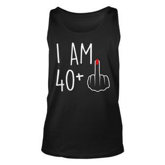 I Am 40 Plus 1 Middle Finger For A 41St Birthday Unisex Tank Top - Monsterry CA
