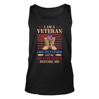 I Am A Veteran Like My Father And My Grandfather Before Me 299 Unisex Tank Top - Monsterry DE