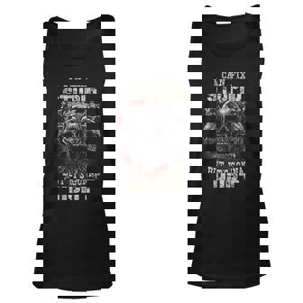 I-Can-Fix Stupid But Its Gonna Hurt SkullGun Lover On Back Unisex Tank Top | Mazezy