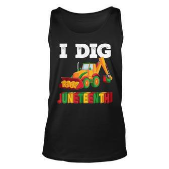 I Dig Junenth 1865 Kids Toddlers Boys Construction Truck Unisex Tank Top - Seseable