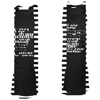 I Enjoy Long Romantic Walks Through The Classic Car Show Unisex Tank Top | Mazezy