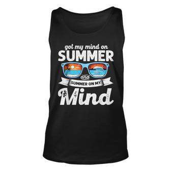 I Got My Mind On Summer And Summer On My Mind Retro Summer Unisex Tank Top - Thegiftio UK