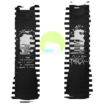I Graduated Can I Go Back To Bed Now Funny Cat Graduation Unisex Tank Top | Mazezy
