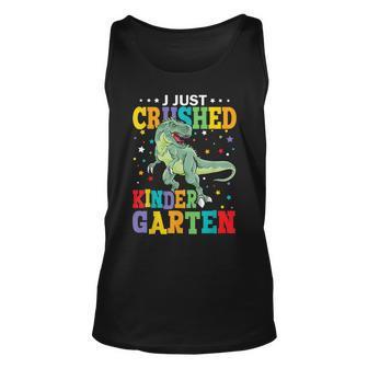 I Just Crushed Kindergarten Dinosaur Trex Monster Truck Unisex Tank Top - Seseable