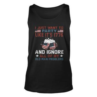 I Just Want To Party Like Its 1776 Shirt 4Th Of July Shirt Independence Day Shirt - Womens V-Neck Unisex Tank Top - Monsterry