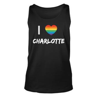 I Love Charlotte Gay Pride Lbgt Unisex Tank Top | Mazezy