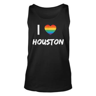 I Love Houston Gay Pride Lbgt Unisex Tank Top | Mazezy