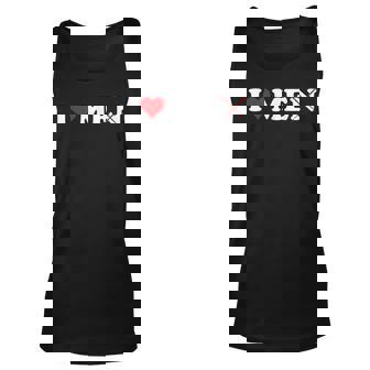 I Love Men Without The N | I Love Men With N Crossed Out Unisex Tank Top | Mazezy