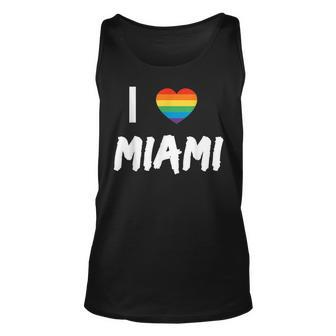 I Love Miami Gay Pride Lbgt Unisex Tank Top | Mazezy