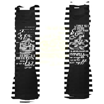 I Love More Than Motorcycles Is Being A Dad Unisex Tank Top - Thegiftio UK