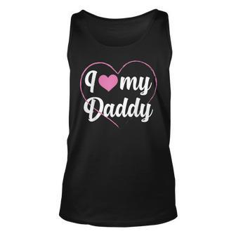 I Love My Daddy Heart Father Papa Pappi Dad Unisex Tank Top | Mazezy DE