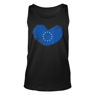 I Love The Eu | European Union Pride | Eu Flag Unisex Tank Top | Mazezy