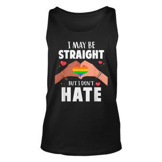 I May Be Straight But I Dont Hate Gay Pride Lgbt Unisex Tank Top | Mazezy