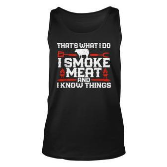 I Smoke Meat Meat Smoking Grill Barbecue Lovers Gifts Unisex Tank Top - Seseable