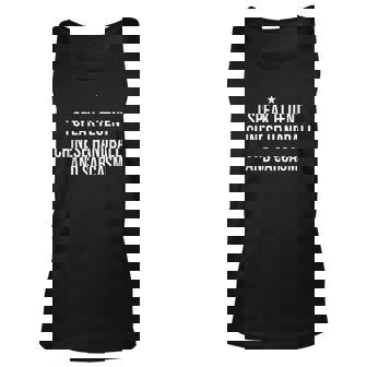 I Speak Fluent Chinese Handball And Sarcasm Funny Unisex Tank Top | Mazezy