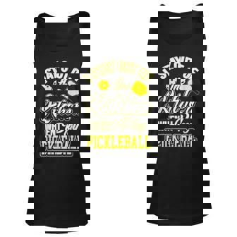 I Stay Out Of The Kitchen When I Play Pickleball Unisex Tank Top | Mazezy