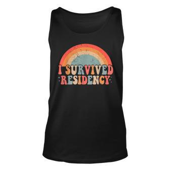 I Survived Residency Groovy Residency Graduation For Doctors Unisex Tank Top - Monsterry CA