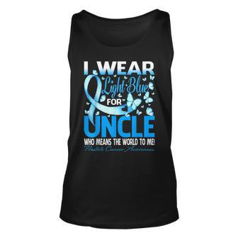I Wear Light Blue For My Uncle Prostate Cancer Awareness Unisex Tank Top | Mazezy