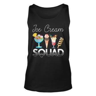 Ice Cream Squad Funny Quotes Ice Cream Cone Lovers Unisex Tank Top | Mazezy AU