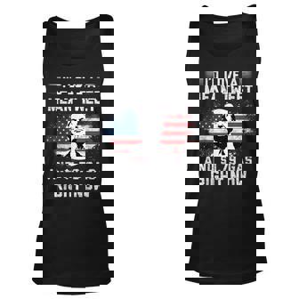 Id Love A Mean Tweet And 179 Gas Right Now American Flag Unisex Tank Top | Mazezy