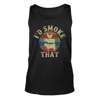 Id Smoke That Smoker Dad Barbecue Retro Grilling Tank Top | Mazezy