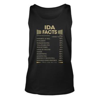 Ida Name Gift Ida Facts Unisex Tank Top - Seseable