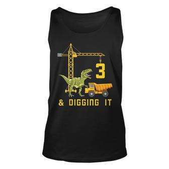 I'm 3 Dinosaur Construction Top Tank Top | Mazezy