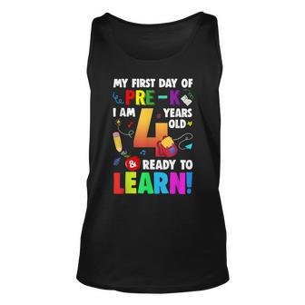 I'm 4 Ready To Learn My First Day Of School Pre-K Toddlers Tank Top - Seseable